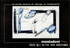 cartolina pubblicitaria PROMOCARD n.1675 MENTADENT DENTFRICIO DESIGN
