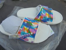 New Crocs Classic Crocs Bubble Camo Slide Men's 5 Women's 7 White/Multi