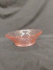 Vintage Pink Depression Diamond Pattern Bowl Glass