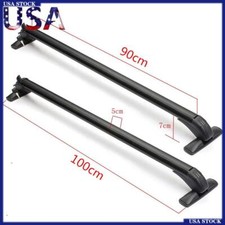 2x Aluminium Alloy Roof Rack Overhead Side Rails Bars Luggage Carrier Holder Kit