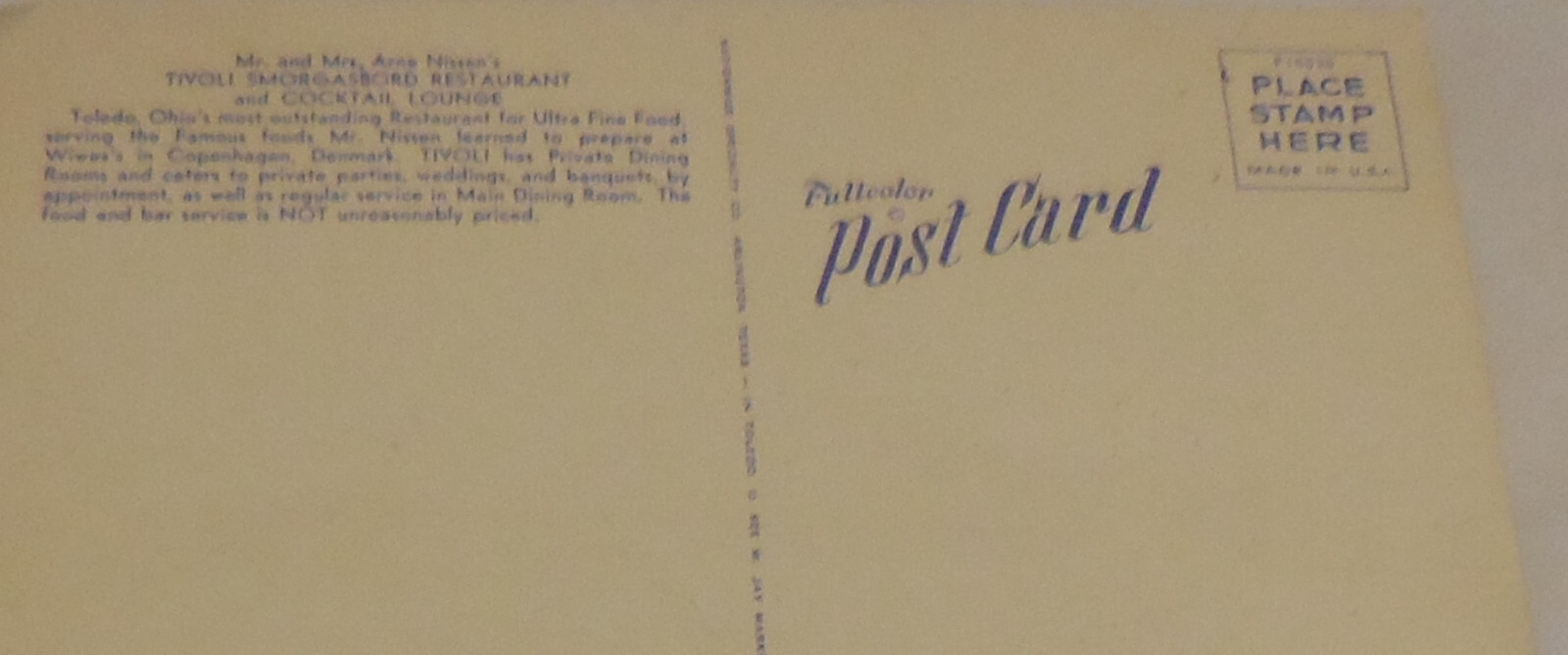 1 Mr Mrs Arne Nissen's Tivoli Restaurant Toledo Ohio