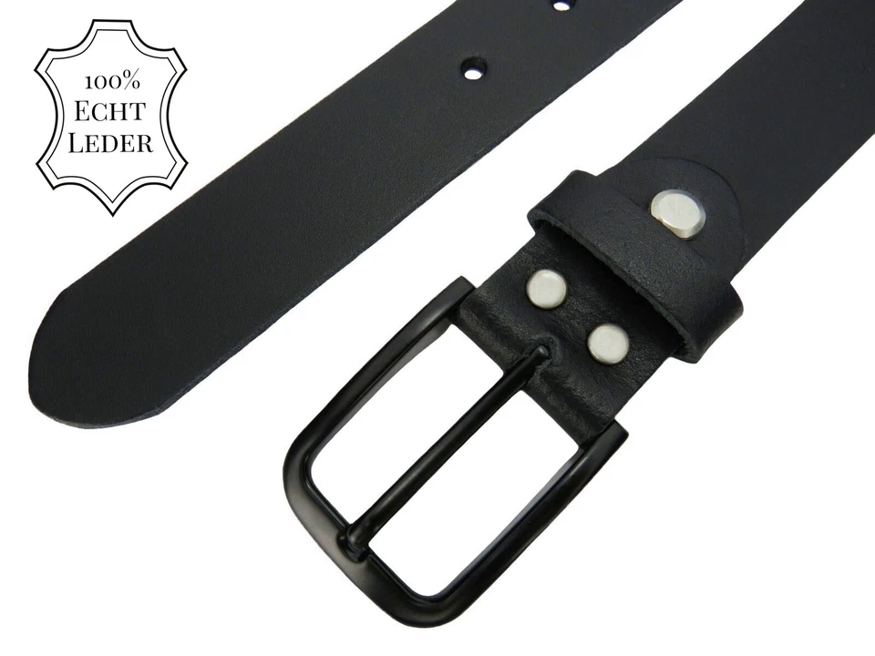 Gürtel Ledergürtel 100% echt Leder 3cm breit Rindsleder Herren Damen Unikat Neu - Bild 2 von 4