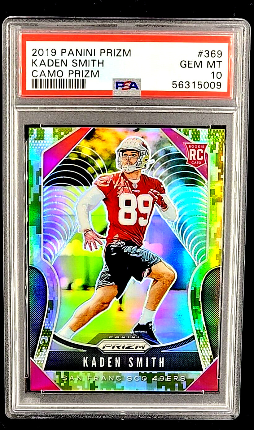 2019 Panini Prizm Rookies Camo Prizm #369 Kaden Smith /25 Rookie RC PSA 10 POP 1