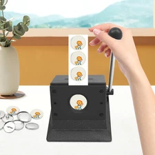 Manual Graphic Punch Die Cutter Round PVC Paper Card Button Maker