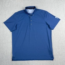 Greyson Polo Shirt Men XL Blue Zig Zag Pattern Golf Oak Tree National