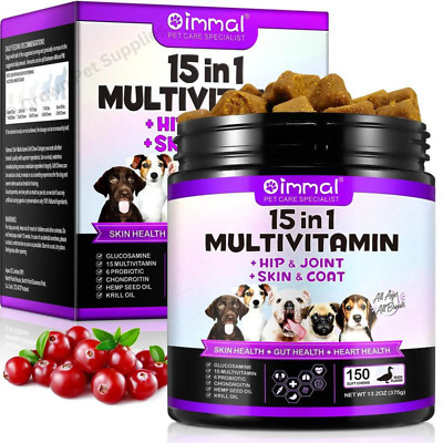 15 in 1 Dog Multivitamins and Supplements, Dog Hip and Joint Supplement, 150 CT