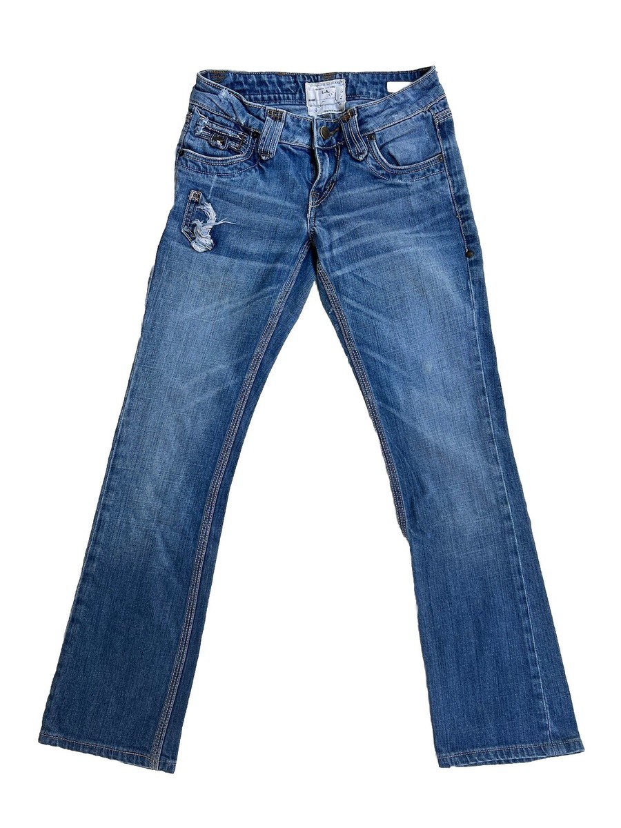 Taverniti Jeans Size 25 Womens Bootcut Janis Stretch Distressed MEASURES  27x28