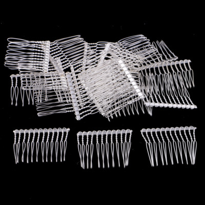 20x Metal 12 Teeth Hair Side Comb Diy Wedding Bridal Veil Hair
