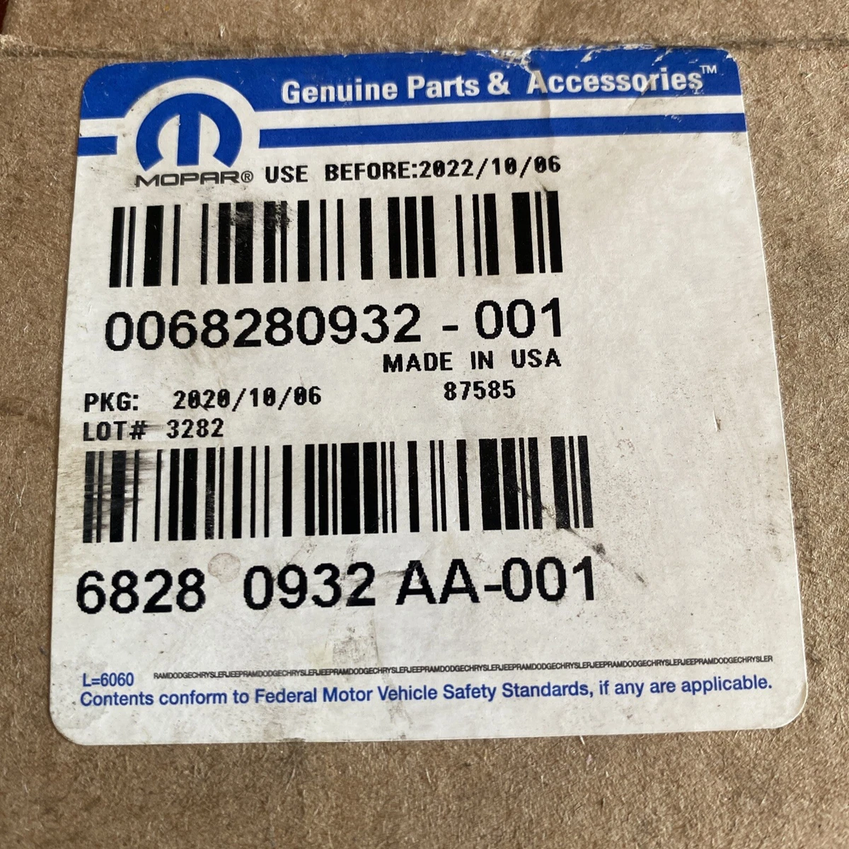 Genuine MOPAR Gear Lubricant 68280932AA | eBay