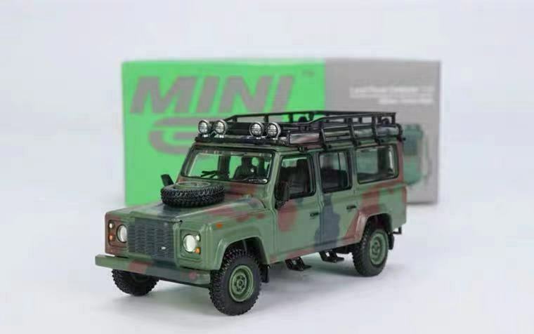 Mini GT 1:64 Land Rover Defender 110 Military Camouflage RHD Model