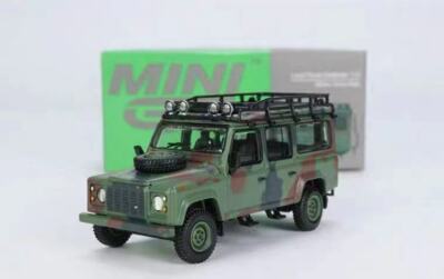 Mini GT 1:64 Land Rover Defender 110 Military Camouflage RHD Model