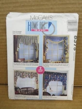 8375 UNCUT Vintage McCalls SEWING Pattern Home Decor Window Treatment Shades Tab