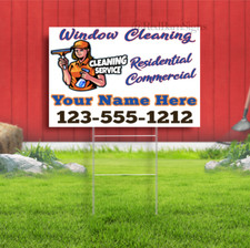 Window Cleaning Service Business Marketing Yard Sign