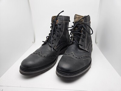 Men's Pikolinos Light Black Leather Casual Wingtip Oxfords Boot Men's Size 40