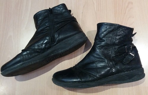 Botas mujer piel media caña, con cremallera,numero 39, leer descripcion. | eBay