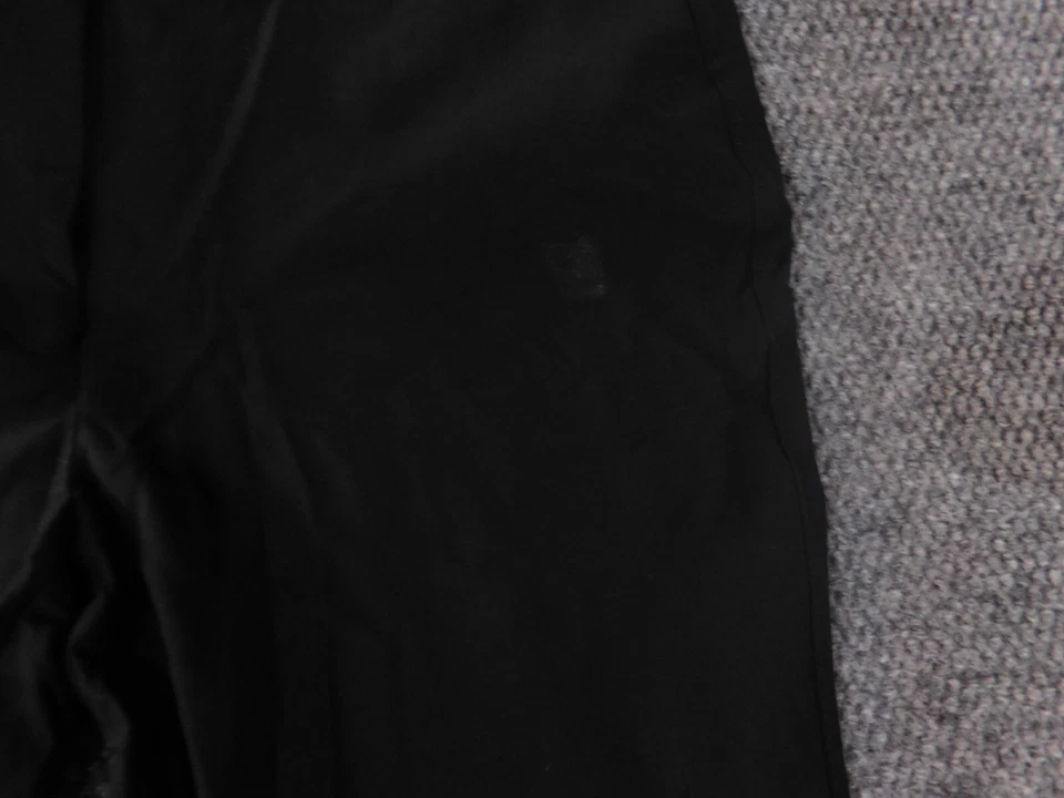 White House Black Market 裤子 12 黑色修身裁剪女式袖口弹力棉质 — 第 4/4 张图片