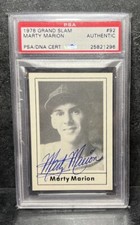 PSA/DNA Certified Marty Marion Autograph 1978 Grand Slam Card St Louis Browns