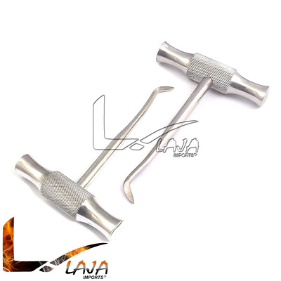 T Cross-Bar Dental Winter Elevator Shank Blade Left+Right Extraction Instruments