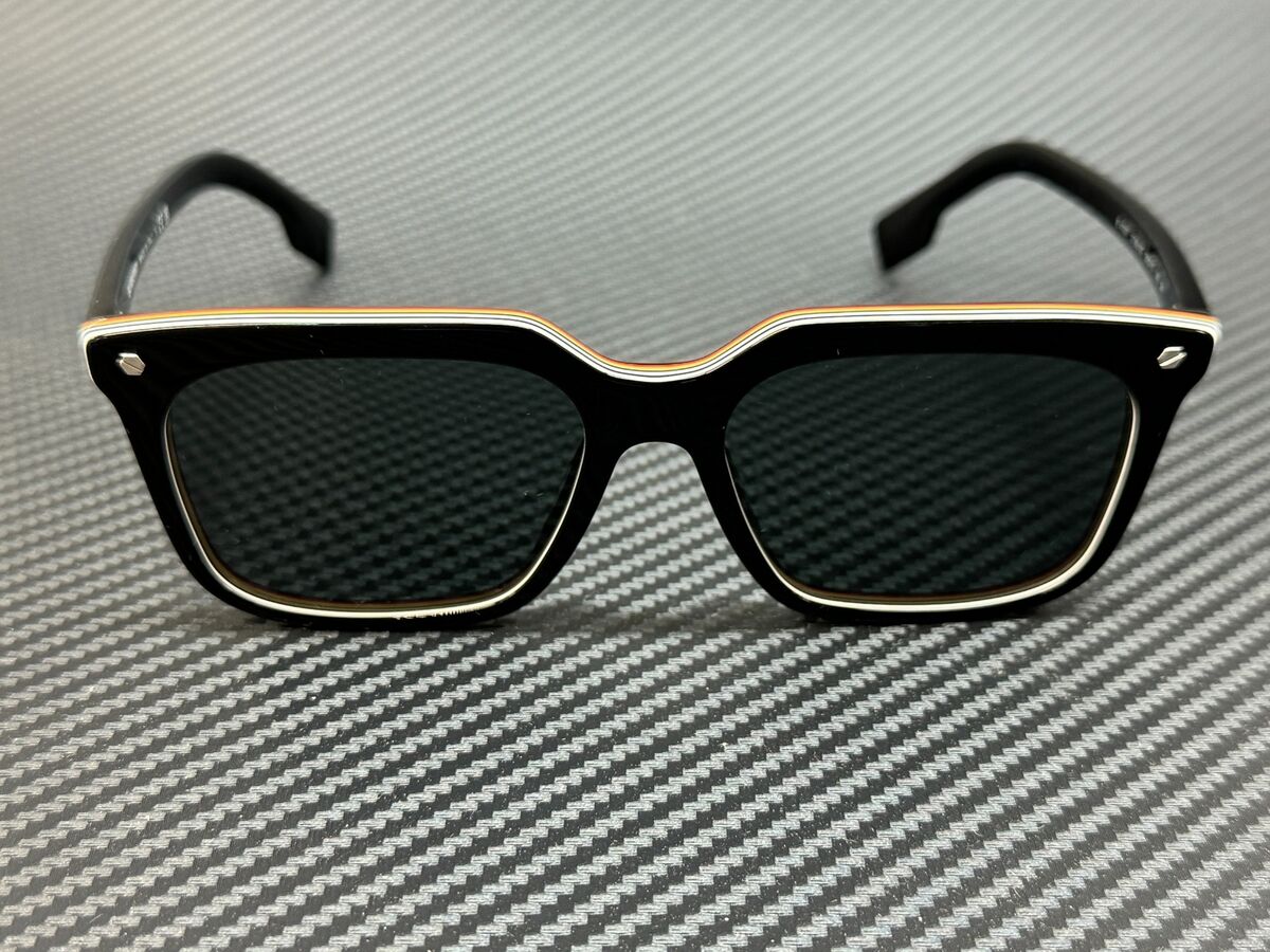 BURBERRY BE4337 379887 Black Square Men's 56 mm Sunglasses BURBERRY BE4337 379887 Black Square Men's 56 mm Sunglasses