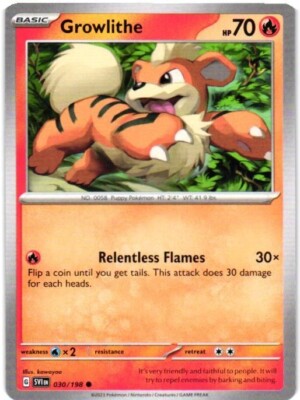 all growlithe pokemon cards Next Destinies Common Card Colorless Take Down (60) This Pokmon does 20 damage to itself Growlithe - Pokmon TCG Pocket