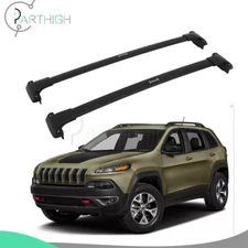 Roof Rack Cross Bar Black Cargo Luggage Carrier For 2015-2020 Jeep Cherokee