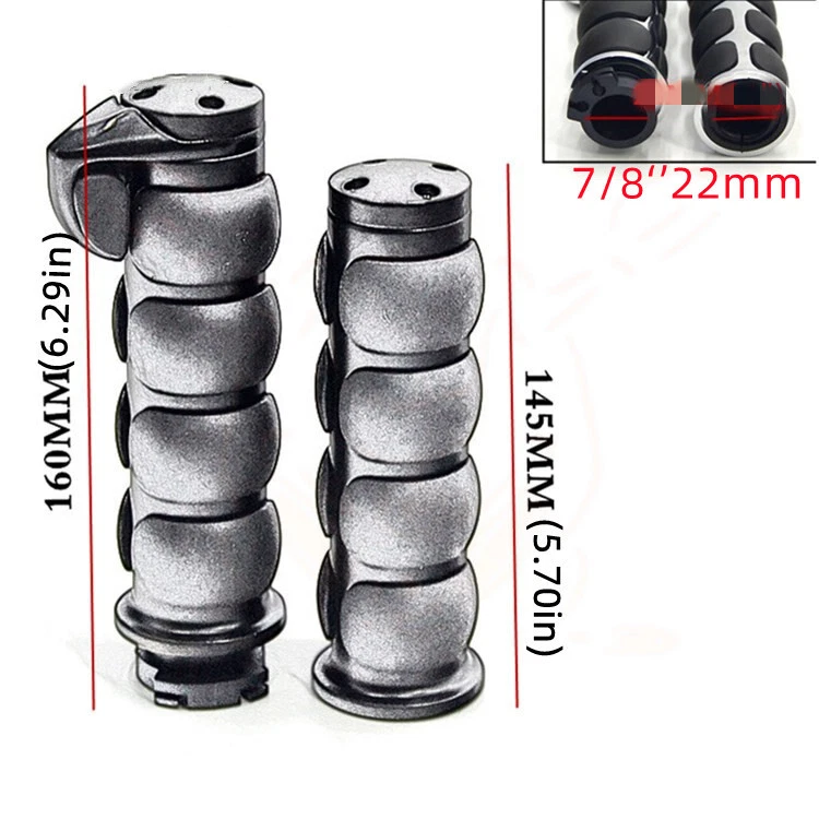 Empuñaduras de extremo de manillar de 7/8" 22 mm con jefe de acelerador para Honda Yamana Kawasaki Foto 2 de 4