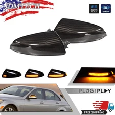 Smoked W/Sequential LED Side Mirror Lights For Mercedes Benz S204 W204 Vito W639
