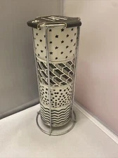 Espresso Mugs Set of 4 With Metal Rack Black White Home Essential 