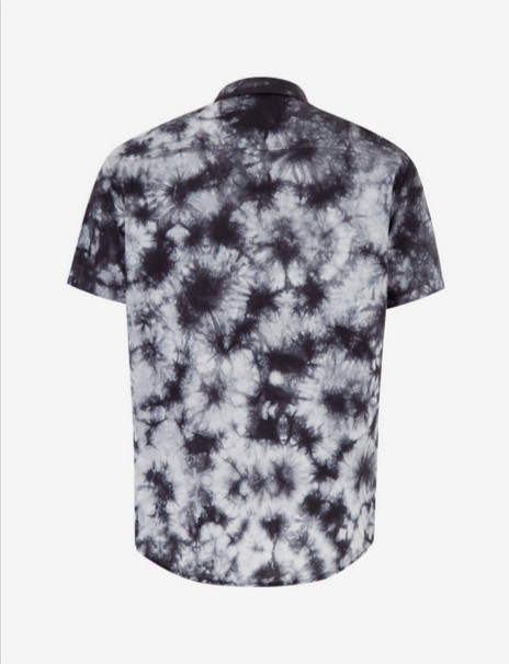 РУБАШКА Armani Exchange TIE-DYE ИЗ льна и хлопка разноцветная Черно-серая 95 долларов США - M 9990₽