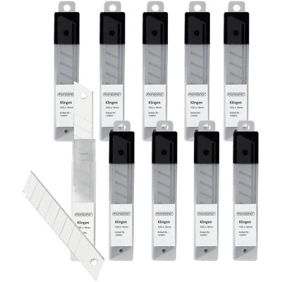 Monzana 100x Ersatzklingen Abbrechklingen für Teppichmesser Cuttermesser Cutter