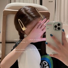 Girls Metal Geometric Hair Clip Bendies Snap Clips Hair Slide Barrette Hairpins