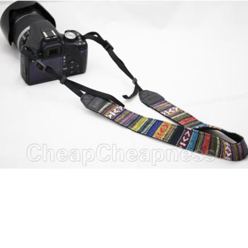 Vintage Camera Shoulder Neck Belt Strap For Slr Dslr Nikon Panaso_b$