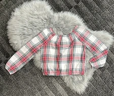 Girls Plaid Smocked Top - Little Lamb Size XL (14) MSRP $32.95