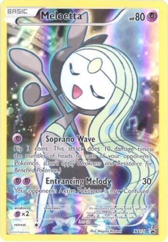 Pokemon TCG Mythical Meloetta XY120 FULL ART Black Star HOLO Promo NEAR MINT