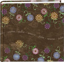 Albums 200 Pocket Printed Aged Floral Design Photo Album For 4 By 6inch Prints