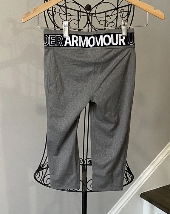 NUEVO CON ETIQUETAS Under Armour Niñas HeatGear Armadura Brezo Capris Capri Juvenil Pequeño Foto 3 de 4