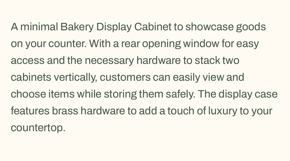 George & Willy Bakery Display Case Large White  - Image 4 of 4