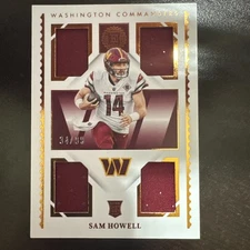 2022 Panini Encased - Rookie Quad Memorabilia #RQM-34 Sam Howell /50 