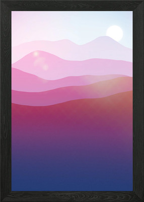 Magic Mountains N.5 Gerahmtes Wandbild Poster Leinwanddruck Bild