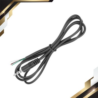 1PCS 3.5mm Male Jack to Bare Wire Open End Replacement TRS 4Pole Stereo Cable 1m