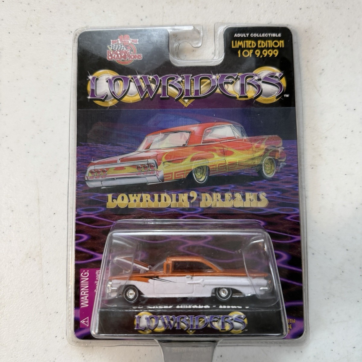 1999 Racing Champions 1/64 1960 Chevy Impala Lowriders Orange