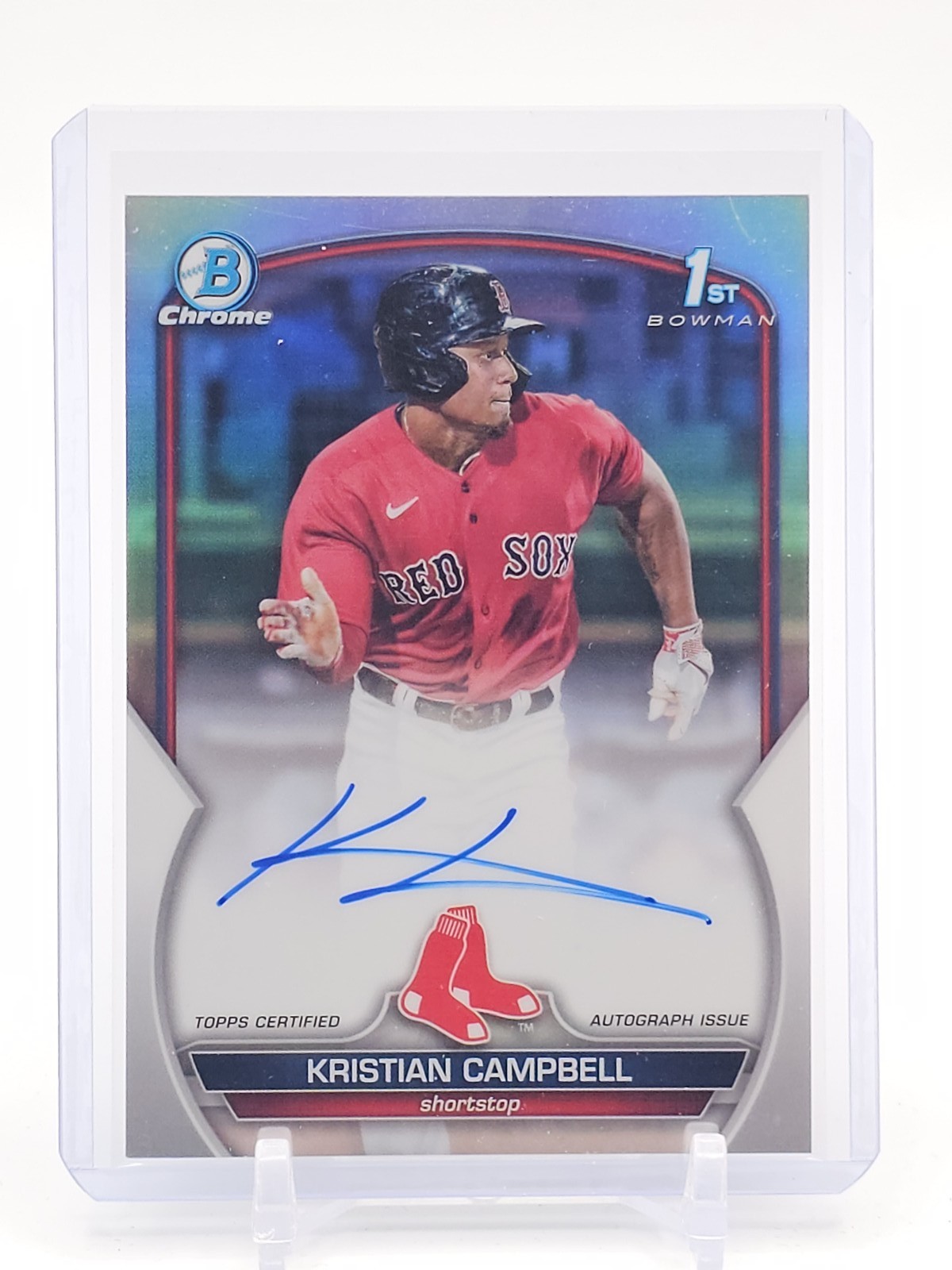 KRISTIAN CAMPBELL 2023 BOWMAN CHROME 1ST REFRACTOR AUTO  /499 #CDA-KCA Q5431