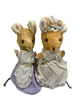 Vintage 70s Beatrix Potter LADY MOUSE Plush Stuffed Figures EDEN Made In USA