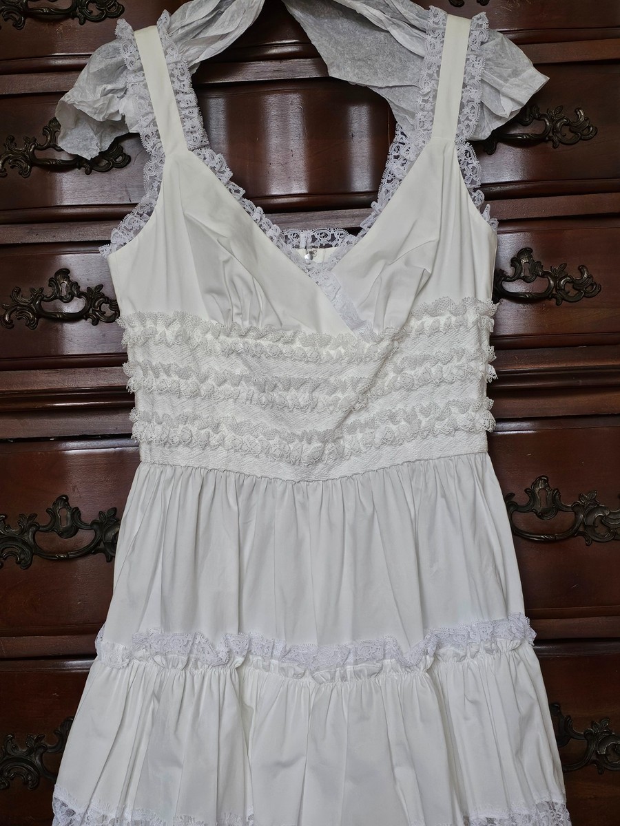 BNWT DOLCE & GABBANA WHITE SUMMER DRESS SIZE 42 LACE BUSTIER