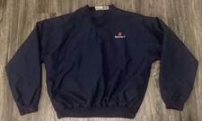 Men’s Applebee's Logo Blue Employee Pullover Nylon Sweatshirt - Size Medium 