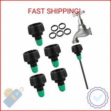 Garden Hose Adapter 3/4 to 1/4 Inch Drip Irrigation Tubing Connectors Lock Barbe