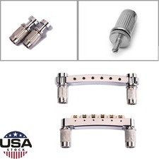 Adjustable Roller Saddle Tune-O-Matic Bridge Tailpiece Compatible For LP SG USA