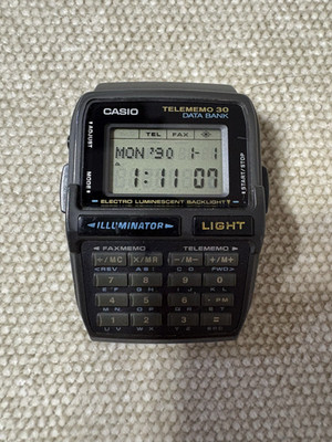 VINTAGE Casio Telememo 30 Data Bank Digital Calculator Watch Ref#DBC 30 (1990's)