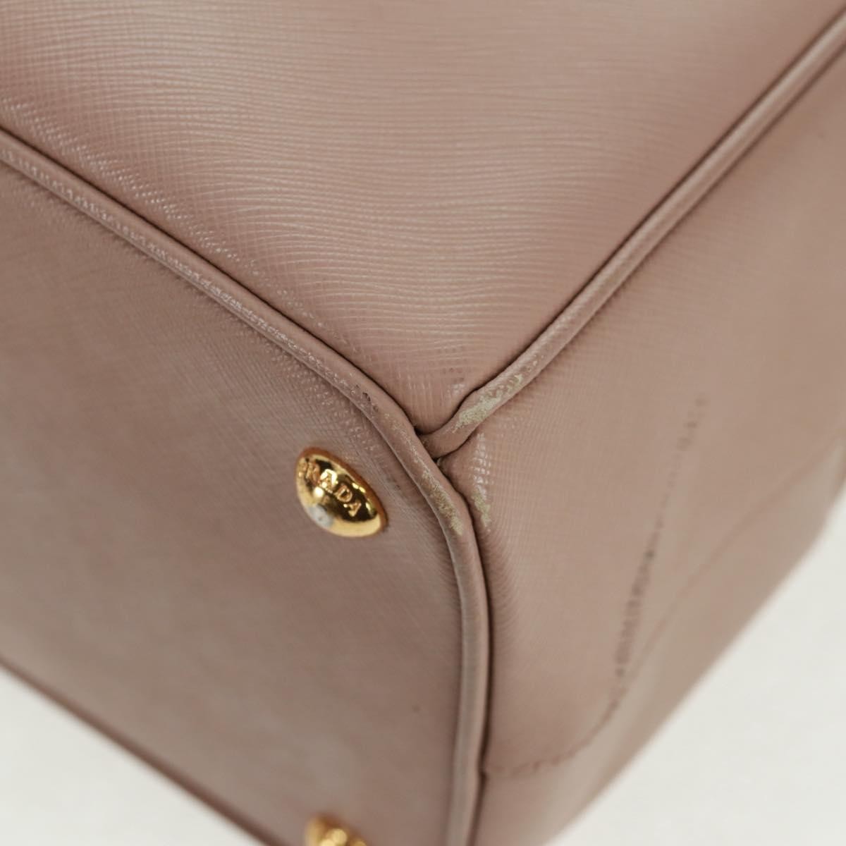 Prada Double Zip Lux Tote Saffiano Leather Pink Leather Tote Bag Bag Authentic thumbnail 10