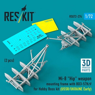 ResKit RSU72-274 1:72 Mil Mi-8 Hüftwaffeneinbaurahmen mit BD3-57KrV